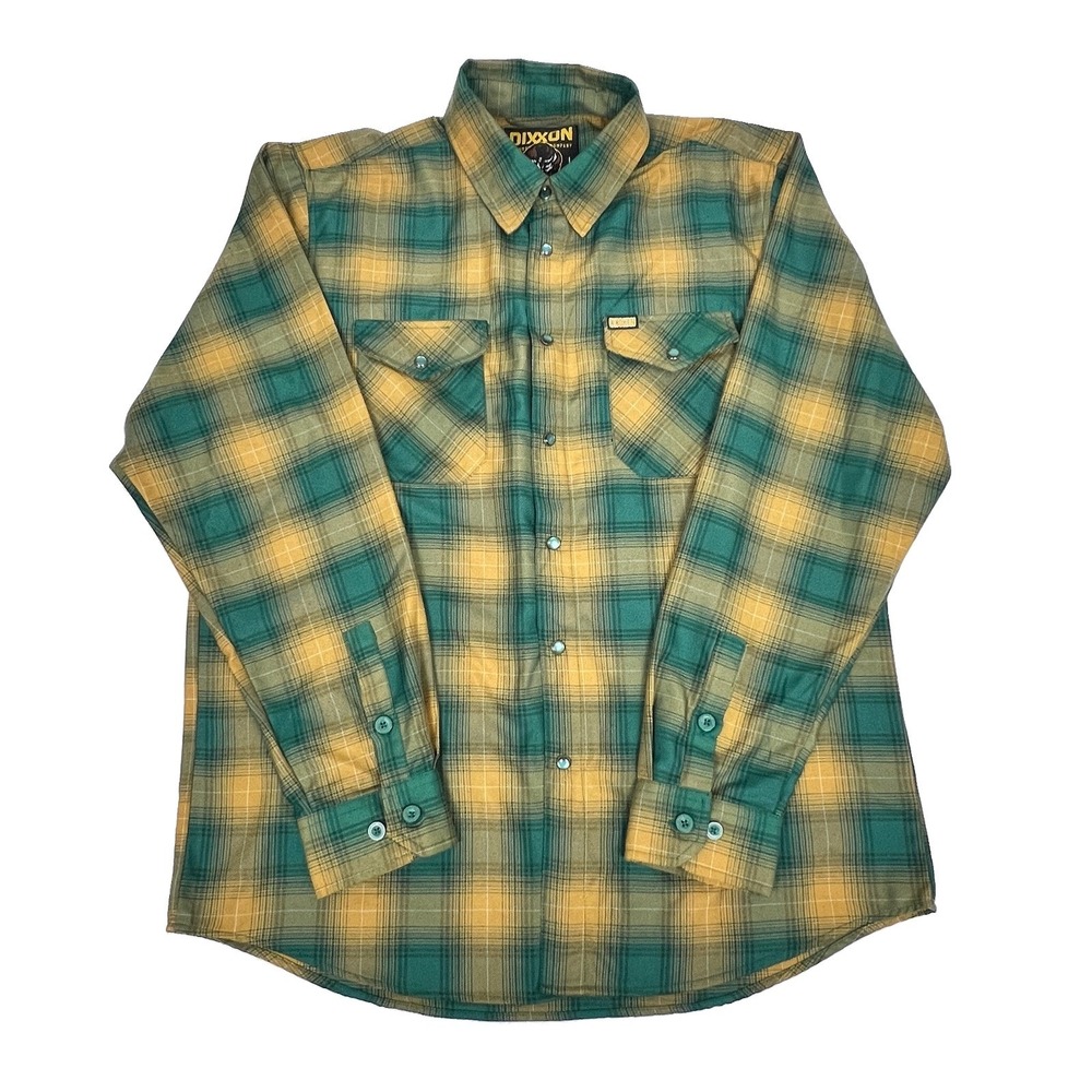 Dixxon Flannel Co. The Bison Men's L Flannel Pearl Snap Western Workwear Outdoor